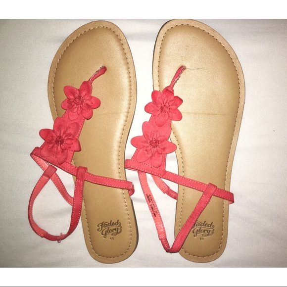 Faded Glory Shoes - Coral Sandals